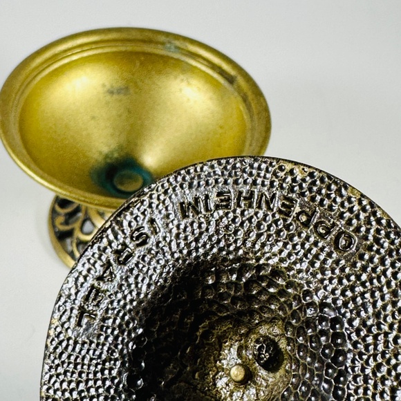 Miniature Brass Zodiac Incense Burner With Enameled Astrological Signs Oppenheim - Picture 4 of 5